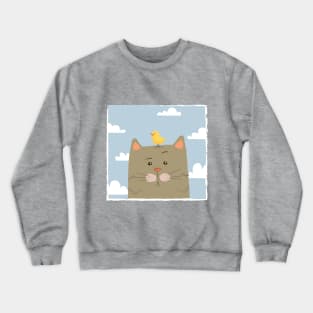 Cat and Duck Crewneck Sweatshirt